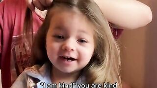 I love how shes started taking over creating her morning affirmations