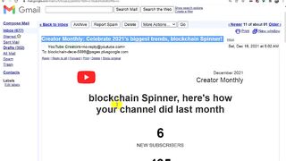 Creator Monthly Celebrate 2021’s biggest trends blockchain Spinner