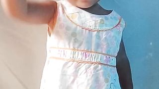 Toddlers practice dance