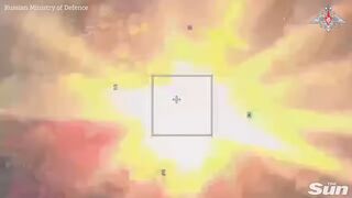 Russian military drone targets and destroys Ukrainian rocket launcher