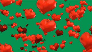 Hearts 3d Falling Decoration Rain Love Green Screen Best HD Hearts Green Screen Video.