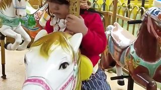 yumna playing horse spin