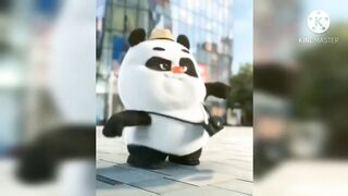 Funny cartoon panda