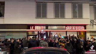 Football happy moments in paris