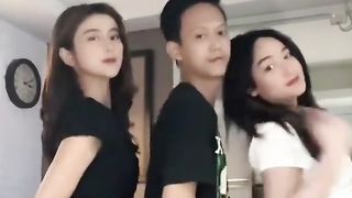 Funny asian dance