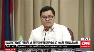Mas matinding parusa vs Teves inirekomenda ng House Ethics Panel
