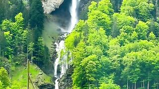 Beautiful waterfall #switzerland #natureshorts #travel.
