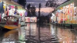 Beautiful evening on the Dal Lake in Kashmir