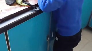 Stealing food is frightened