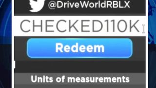 Roblox Drive World Codes 2023 *LATEST UPDATED*