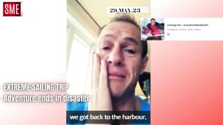 Adventure ends in disaster MINI SAILBOAT ON ATLANTIC