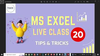 MS Excel Tips & Tricks Live Class