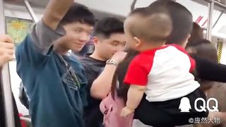 Funny Children on the Subway