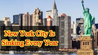 New York city sinking a few millimeter every  year