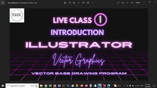 Adobe Illustrator Introduction LIVE CLASS-1