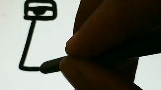 Cara gambar dan warbau alphabet lore huruf a