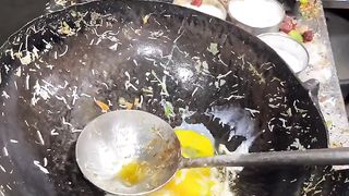 Street Fry rice chiken making