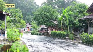 Rainy day in beautiful Indonesia__beautiful village life