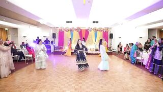 EKJOT AND SATPREET - BRIDE AND BRIDESMAID'S PUNJABI SANGEET DANCE PERFORMANCE