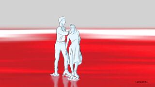 30 Seconds clip on romantic love Couple Dance - Frame by Frame Animation