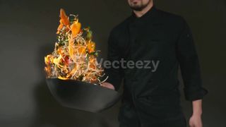 Stir fry flaming