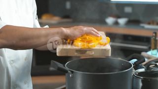 Flaming stir fry