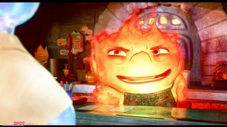 Wade Eats Fire Meatballs Scene | ELEMENTAL (NEW 2023) Movie CLIP 4K