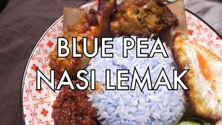 This Butterfly Blue Pea Nasi Lemak with the BEST Sambal recipe is _chef's kiss_