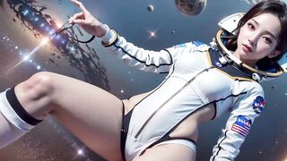 AI Art 스페이스 걸 Space Girl スペース·ガールです