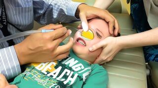 une balle s'est coincée dans son nez..