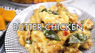 Creamy Crispy Butter Chicken _ fried chicken bites tossed in creamy, garlicky butter sauce