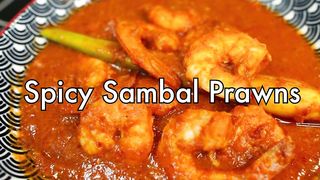 Easy Singapore Sambal Prawns _ spicy sambal udang or shrimp recipe
