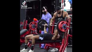 cleaner Anatoly pranks in gym | elite powerlifter prentends to be a beginner | tiktok compilation