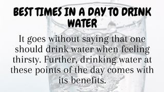"Optimal Hydration: Discovering the Right Time to Drink Water for Maximum Health Benefits"
