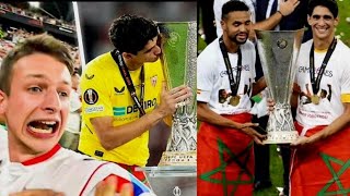 هستيرية اليوتوبر البريطاني صديق ياسين بونو ويوسف النصيري بعدا فوز إشبيلية بكأس