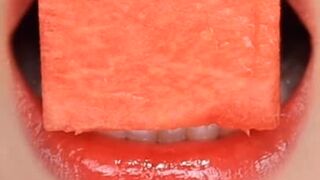 Summer is coming, a piece of ice watermelon, crunchy, very decompressed