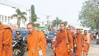 32 walking monks from Thailand
