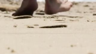 Relaxing Walking on the beach
