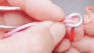 To tie a fishing hook