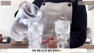 브라운 치즈 크로플 좋아---- _ 카페 브이로그 _ 카페알바 _ 음료제조