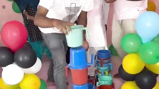 Watch till the end ????_ Building mug tower.