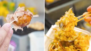 Takoyaki with octopus