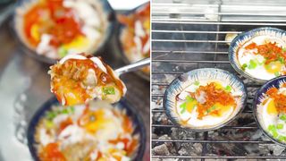 Egg tarts Made in bowl