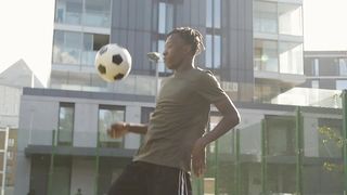 Meal football player Practising