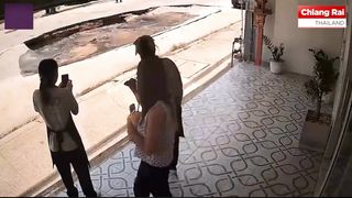 SUDDENLY THE EARTH RIPS OPEN cafe in Thailand