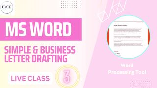 Letter Drafting - TLCC Tutorial Class-3