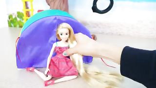 Barbie doll camping tent