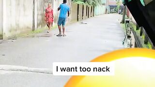 Nack prank on the girl