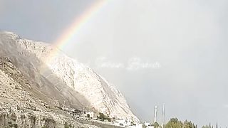 گلگت میں قوس قزح کا حسین منظر ❤️❤️