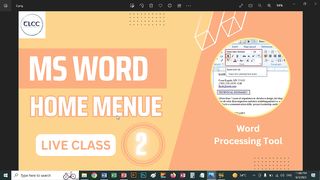 MS Word Home Menu Step II - Class Tutorial 2